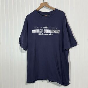 2008 Harley-Davidson Daytona Beach T-Shirt Size 3XL Navy World Class Motorcycles